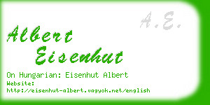 albert eisenhut business card